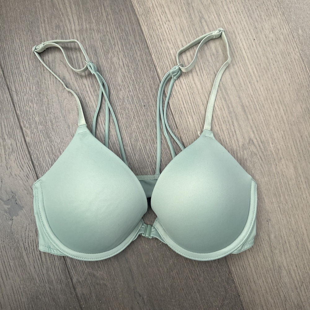 Victoria's Secret PINK Wear Everywhere Push-Up Bra Mint‎ Green 32C
